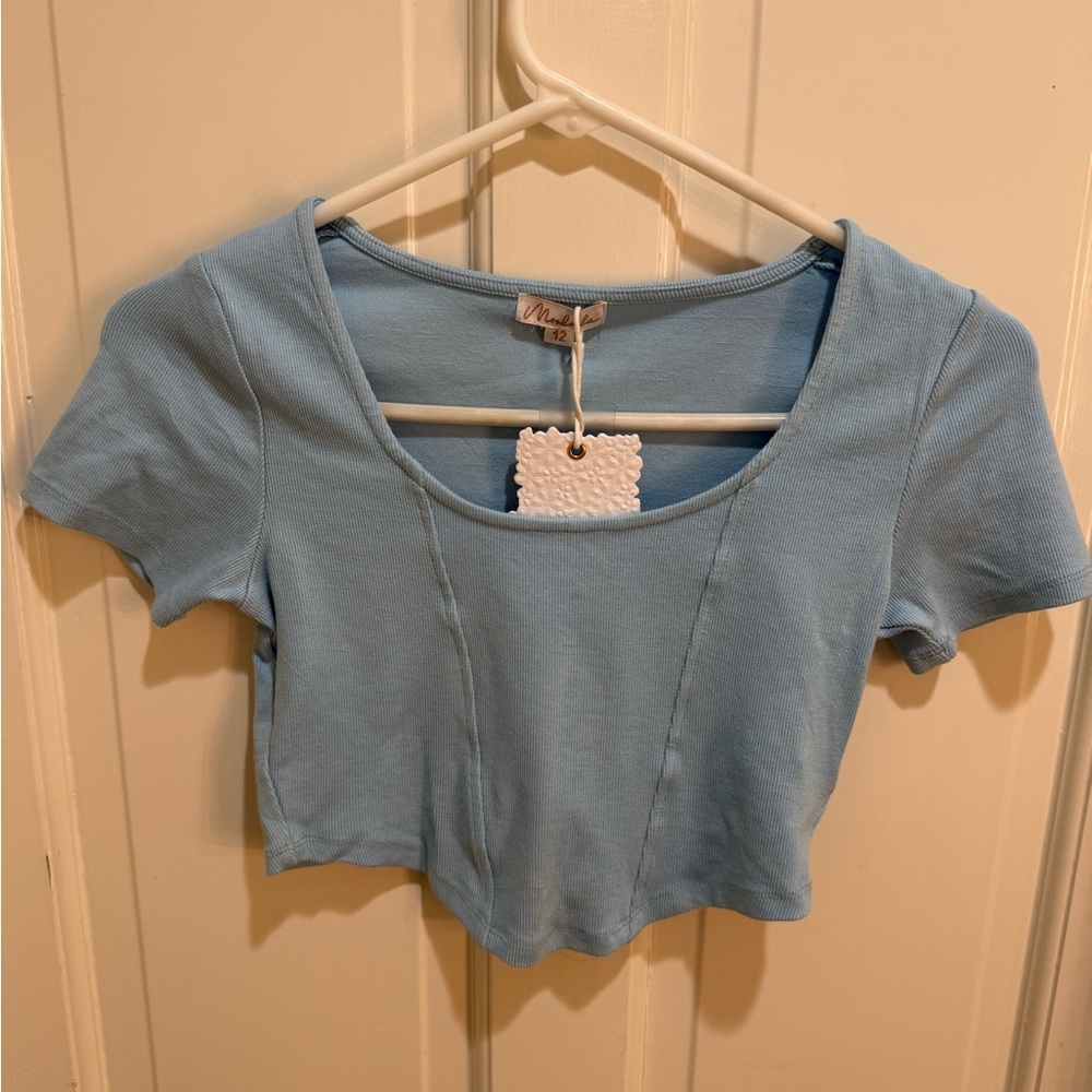Girl’s short sleeve tee - light blue